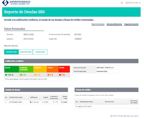 Reporte de Deudas SBS .